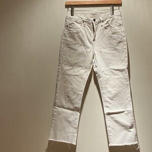 Frame Denim Women's Straight Leg Jeans in off white